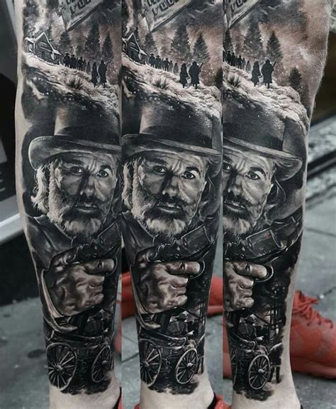 Django Unchained Tattoo Portrait Tattoo Tattoo Magazines Sleeve Tattoos