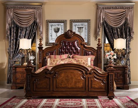 Royal King Bed: Antique Bedroom Home Furniture Gh11.1