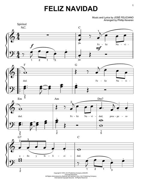 Phillip Keveren Feliz Navidad Sheet Music Notes Chords Feliz Navidad