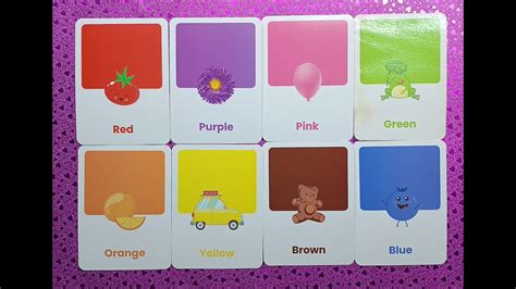 Learning Colours With Flash Cards Youtube