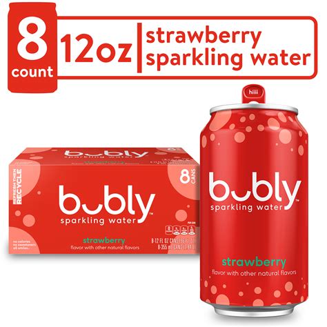 Bubly Sparkling Water Bellini Strawberry Sunset And Coconut Variety