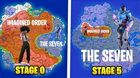 All IO Vs The Seven War Minimap Stages In Fortnite Chapter 3 Season 2