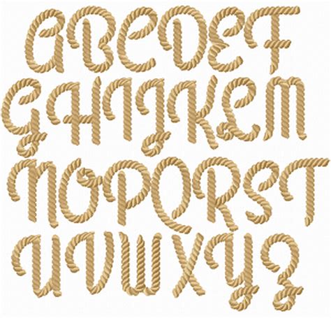 Rope Embroidery Font Planet Applique Inc Embroidery Fonts Rope Font Lettering