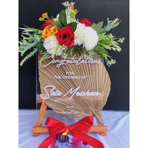 Jual Bunga Papan Akrilik Papan Bunga Akrilik Custom Standing Flower