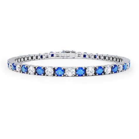 Eternity Sapphire And Diamond 26ct Gh Si 18ct White Gold Tennis