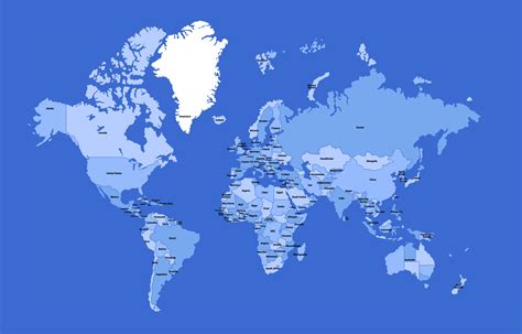 World Maps With Countries Names Hd