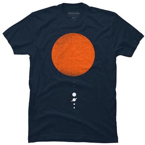 Minimal Solar System Mens Navy Blue Graphic Tee - Design By Humans L ...