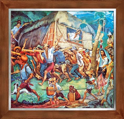 Bayanihan Painting Carlos Botong Francisco