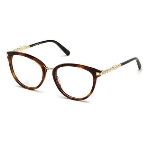 Eyeglasses Swarovski Sk 5344 F Asian Fit 052 Dark Havana