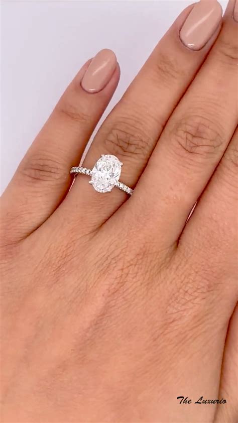 Bague De Mariage En Diamant IGI GIA Lab Cr E Ovale 1 51 Ct En Or