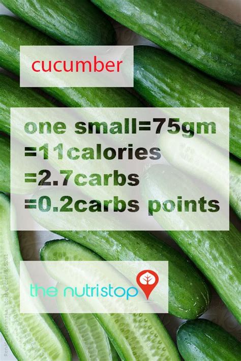 cucumber caloric counting and carbs counting | Cucumber, Nutrition, Carbs