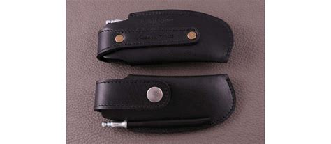 Belt Leather Sheath Black And Sharpener For 12 Cm Knife