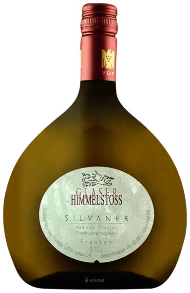 Glaser Himmelstoss Nordheimer Vögelein Silvaner Kabinett Trocken Vivino