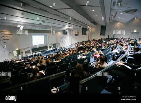 Lecture In A Large Lecture Hall Building For The Faculty Of Stock