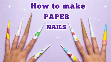 Paper Nails Tutorial How To Make Paper Nails Diy Fake Nails