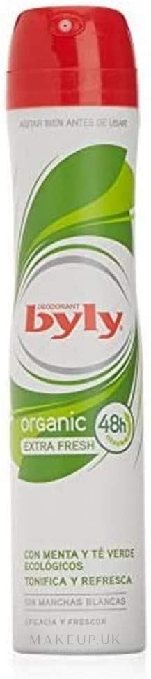 Byly Spray Deodorant Organic Extra Fresh Deodorant Spray Makeup Uk