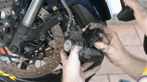 How To Change Your Motorcycle Brake Pads Youtube