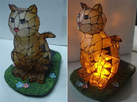 Poly Mosaic Cat Solar Garden Light Rs0008 Solar Light And Solar Lamp