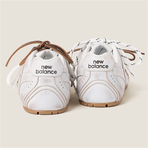 White New Balance X Miu Miu 530 Sl Leather Sneakers Miu Miu