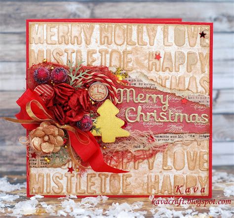 Kava Craft Mixed Media Christmas Card