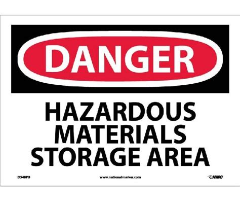 Danger Hazardous Materials Storage Area Sign Mutual Screw And Supply