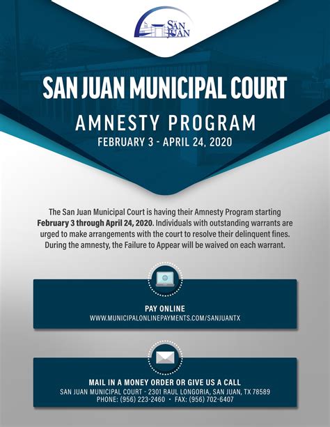 City of San Juan - 📣 Reminder: The San Juan Municipal Court Amnesty