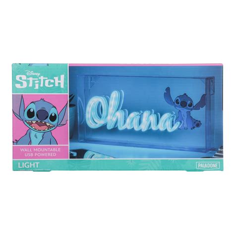 Lilo Stitch Ohana Lampe Led Neon X Cm Shopforgeek