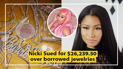 Nicki Minaj Sued Over Damage Borrowed Jewelry By Roseark For 26 239 50 Youtube