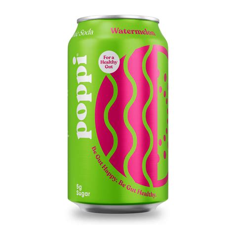 Buy Poppi Sparkling Prebiotic Watermelon Soda W Gut Benefits