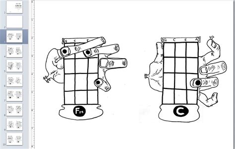 Pdf Uke Coloring Book 16 Basic Ukulele Chords Monster Hand Drawings Etsy