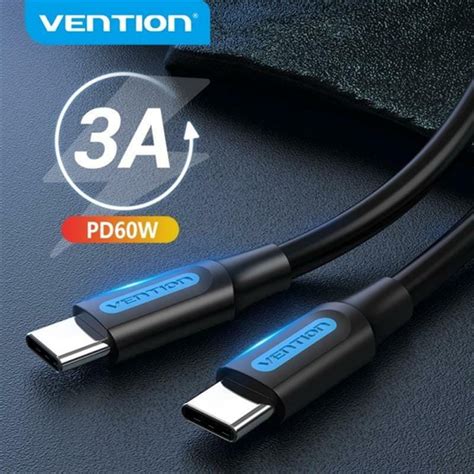 Кабель Vention USB Type C USB Type C M M TPE Round PD 60W 3 A 1