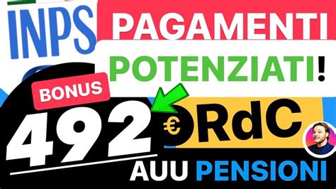 Ultimora Inpspagamenti Potenziati Bonus Rdcassegno Unico