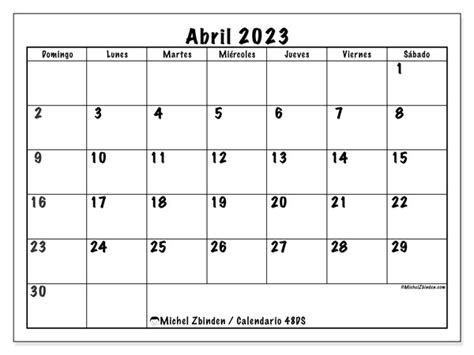 Calendario Abril De Para Imprimir Ld Michel Zbinden Es Pdmrea