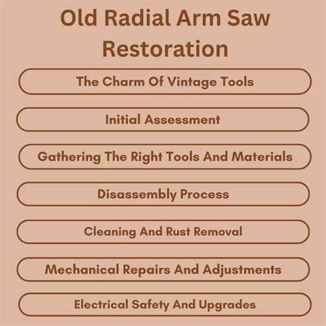 Old Radial Arm Saw Restoration: Tips and Tricks