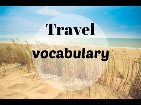Travel vocabulary