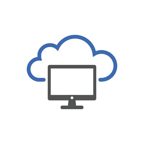 ilustración de vector de icono de computación en nube símbolo de