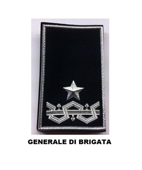 Gradi Tubolari Esercito Italiano Generale Di Brigata Fondo Nero O Verde