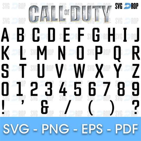 Call Of Duty Font Svg Svg Drop Game Font Call Of Duty Svg