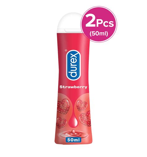 Buy Durex Durex Strawberry Lube Flavoured Lubricant 2 Pieces Online At