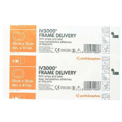 Opsite Iv3000 Frame Delivery 59410882 Transparent Film Dressing 4 X 4 3