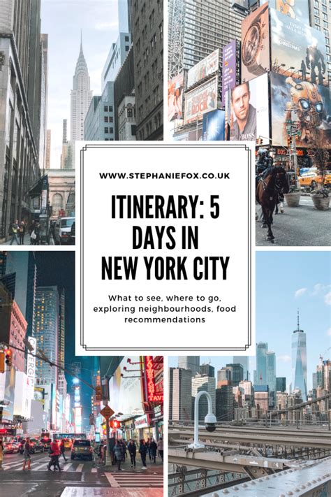 An Itinerary For 5 Days In New York City Artofit