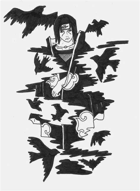 Itachi and crows by lily-motoko on DeviantArt