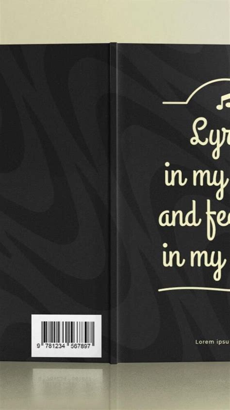 Song lyric book cover design