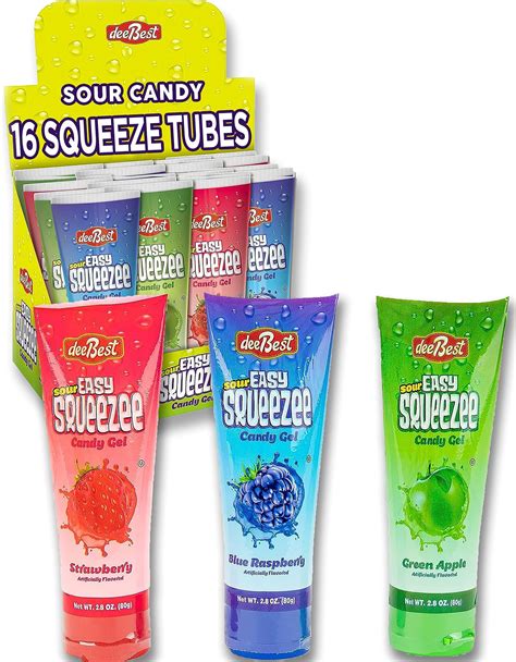 Amazon.com : Sour Candy Variety 16 Tubes 3 Flavors Liquid Candy
