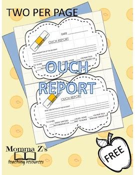 Ouch Report By Momma Z S Teaching Resources Teachers Pay Teachers