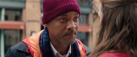 Burgundy beanie Will Smith in Collateral Beauty (2016)