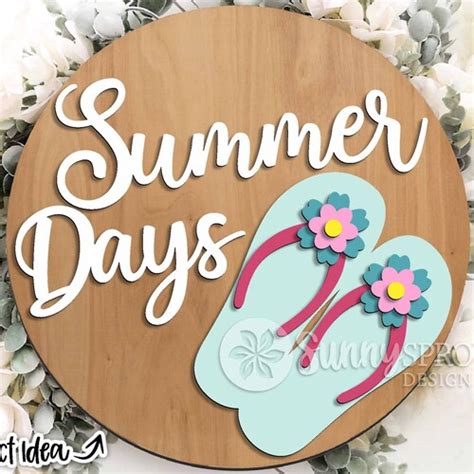 Hello Summer Flip Flops Svg Porch Sign Digital Download Etsy