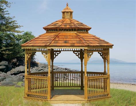 Treated Pine Double Roof Octagon Gazebos Gazebos By Style Gazebo