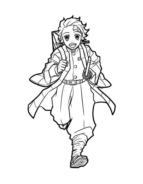 Tanjiro Kamado Printable Coloring Page