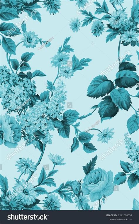 Allover Design Flower Bunch Pattern Repeat Flower Pattern